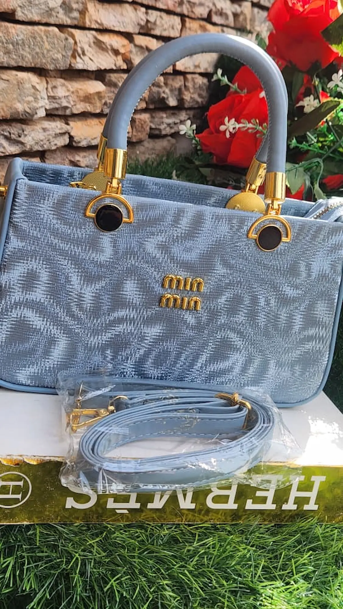 MinMin Double Compartment Handbag