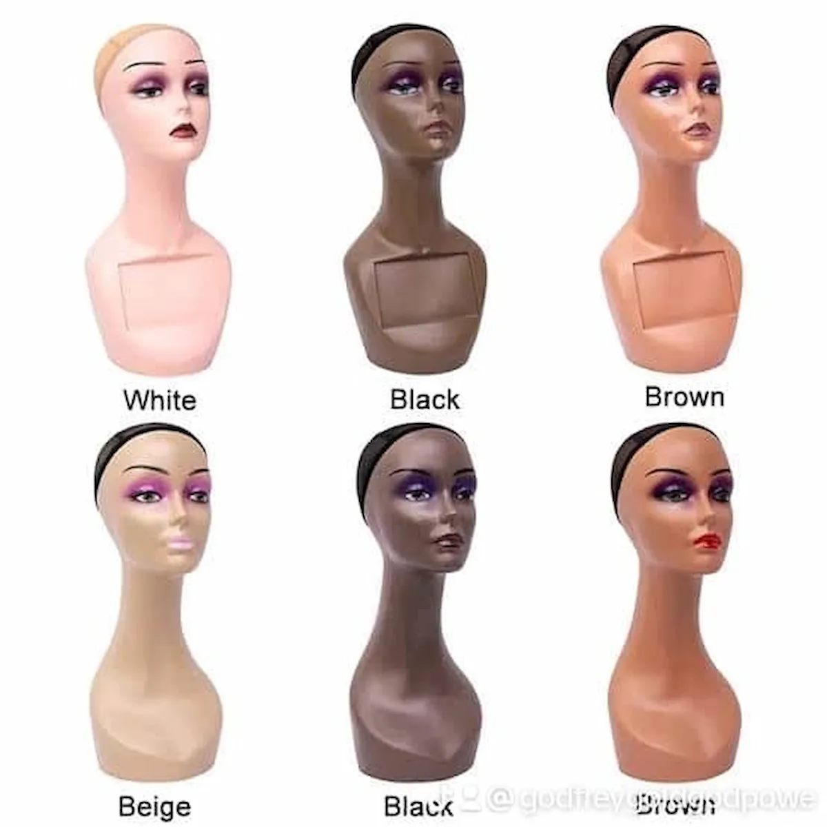 Female Wig Display Mannequin Head Stand