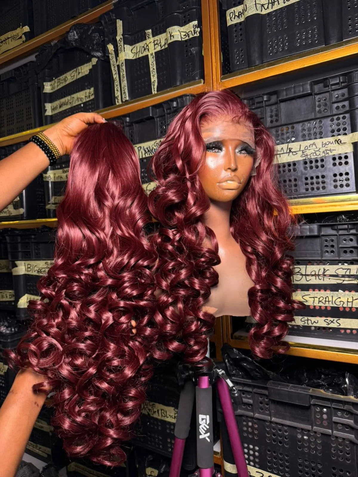 Wine Latisha Frontal Wig