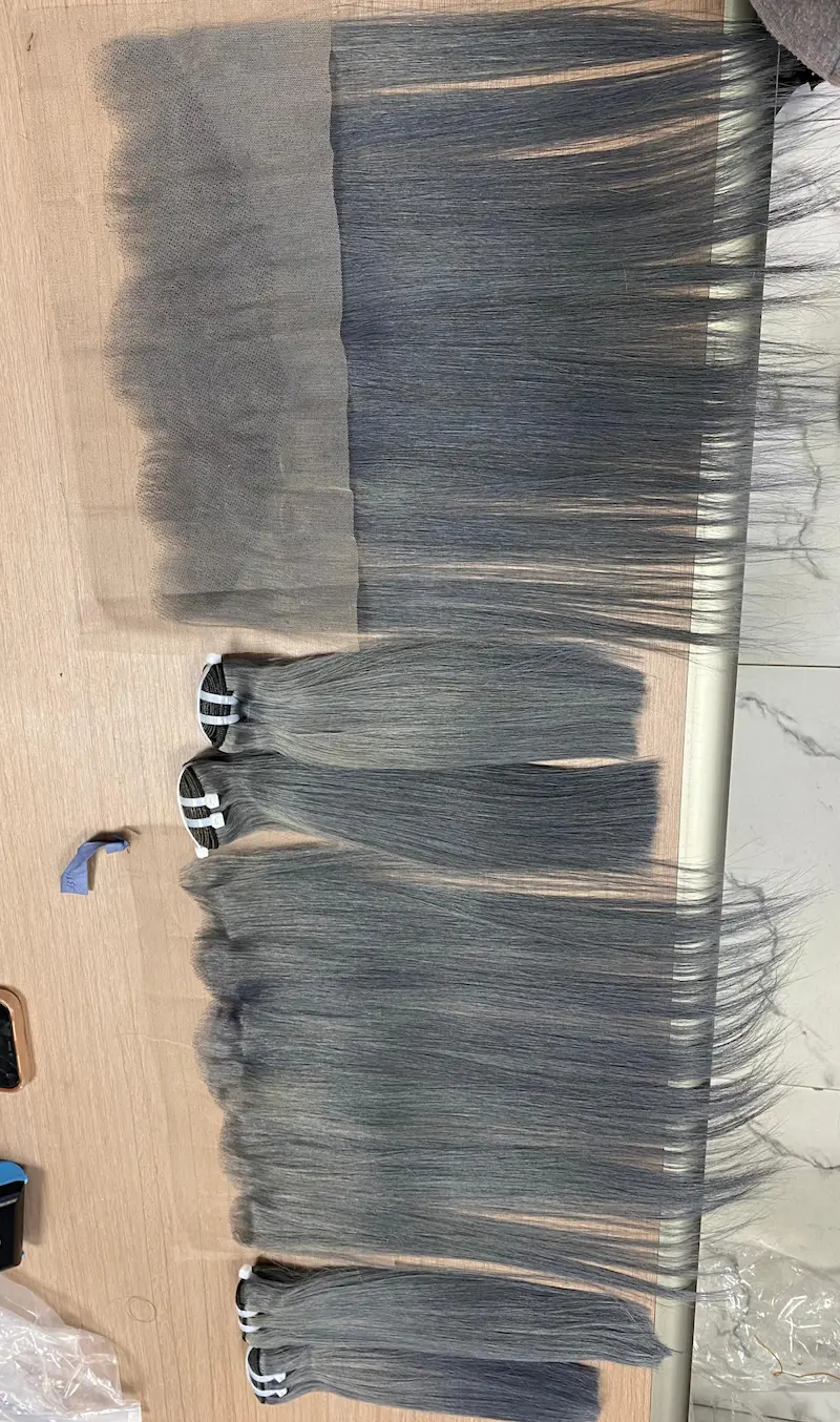 10/8" SDD Vietnamese Donor Bone Straight Full Frontal Bundle (Grey)