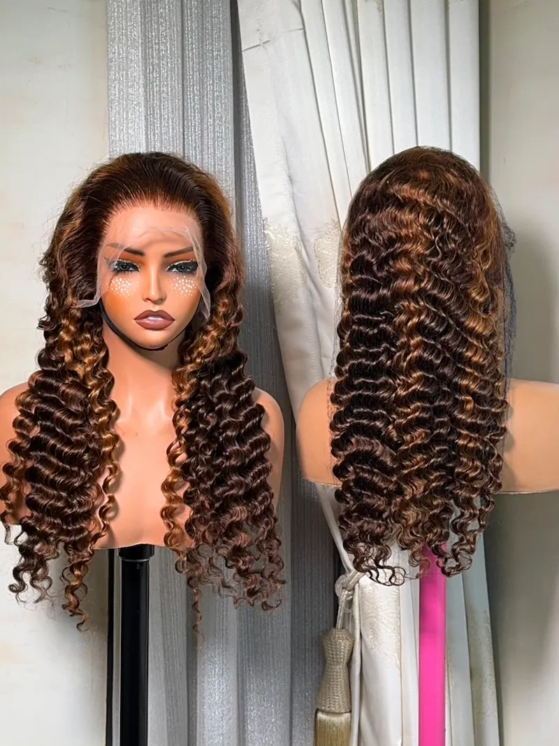 Full Frontal Double Drawn Deep Wave Wig (Piano Highlight)